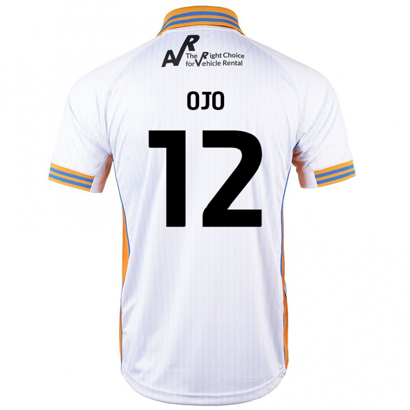 Kandiny Bambino Maglia Funso Ojo #12 Bianco Kit Gara Away 2024/25 Maglietta