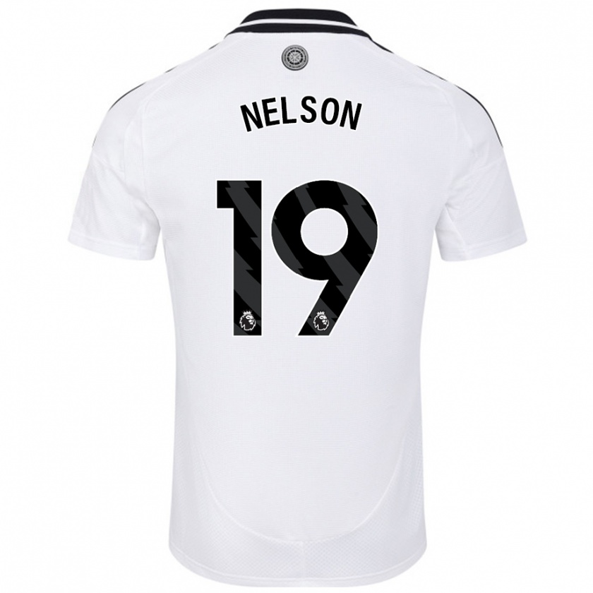 Kandiny Uomo Maglia Reiss Nelson #19 Bianco Kit Gara Home 2024/25 Maglietta