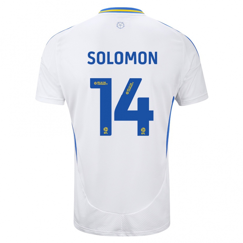 Kandiny Uomo Maglia Manor Solomon #14 Bianco Blu Kit Gara Home 2024/25 Maglietta