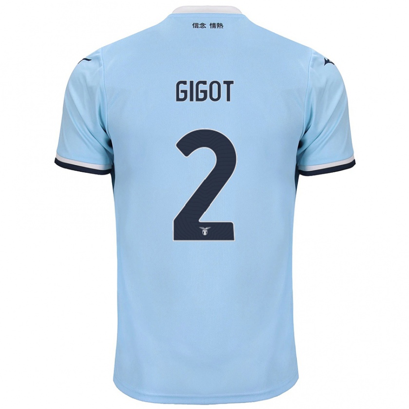 Kandiny Uomo Maglia Samuel Gigot #2 Blu Kit Gara Home 2024/25 Maglietta