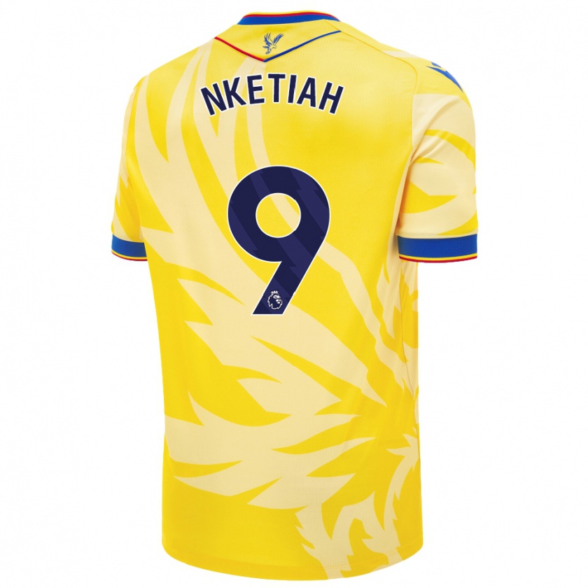 Kandiny Uomo Maglia Eddie Nketiah #9 Giallo Kit Gara Away 2024/25 Maglietta