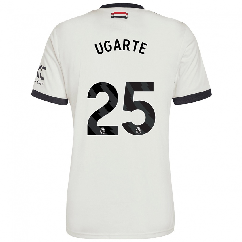 Kandiny Uomo Maglia Manuel Ugarte #25 Bianco Sporco Kit Gara Third 2024/25 Maglietta