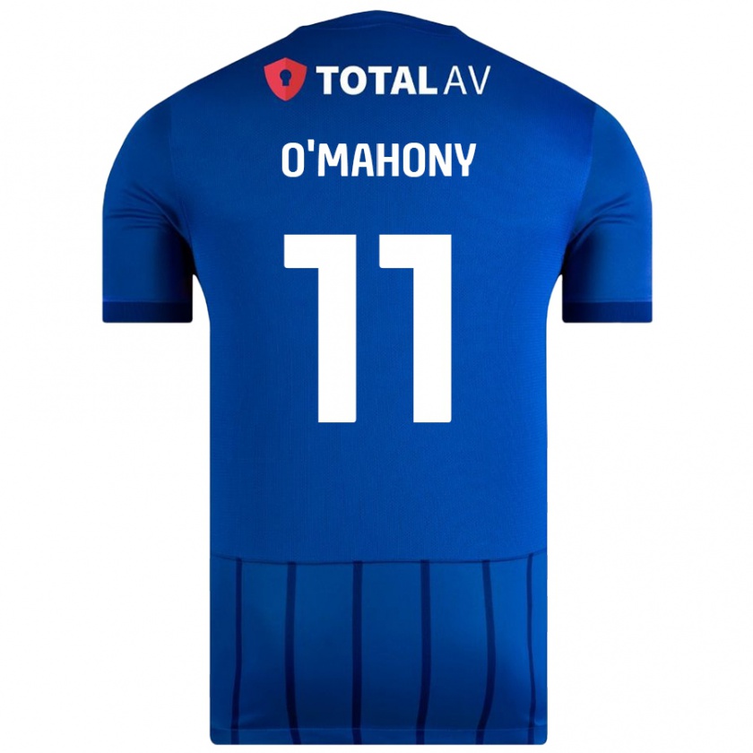 Kandiny Uomo Maglia Mark O'mahony #11 Blu Kit Gara Home 2024/25 Maglietta