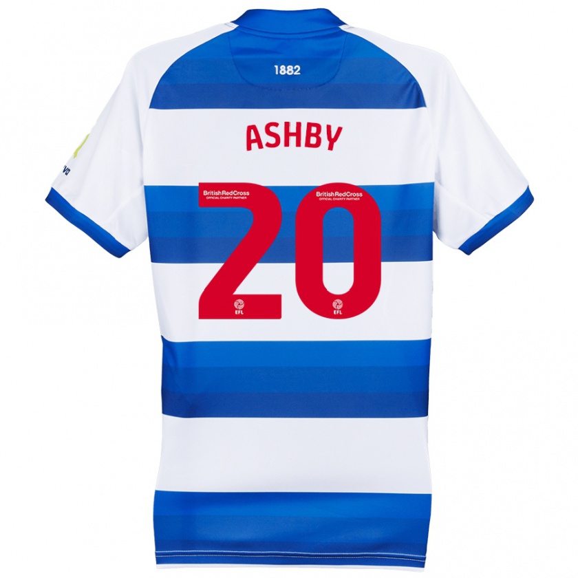 Kandiny Uomo Maglia Harrison Ashby #20 Bianco Blu Kit Gara Home 2024/25 Maglietta