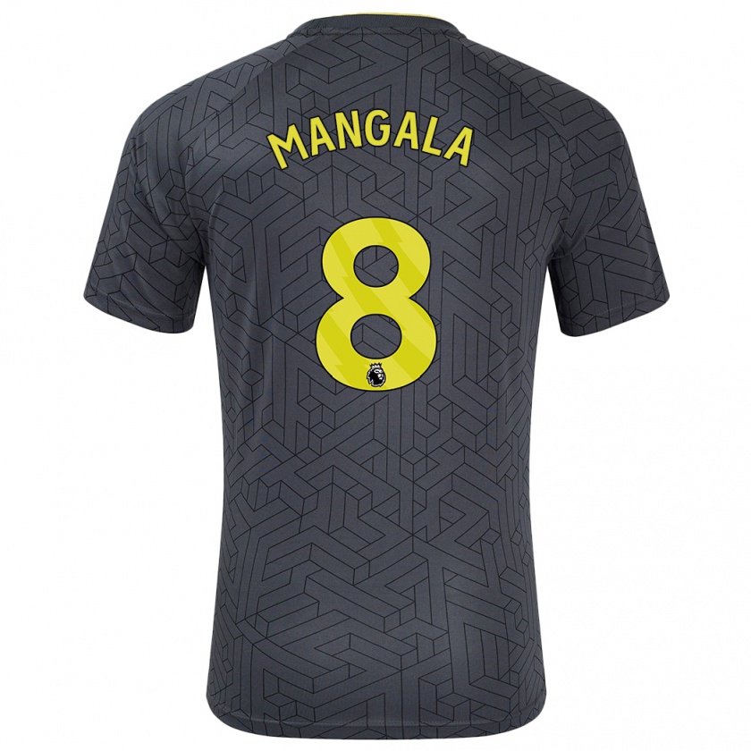 Kandiny Uomo Maglia Orel Mangala #8 Nero Giallo Kit Gara Away 2024/25 Maglietta