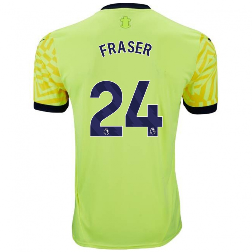 Kandiny Uomo Maglia Ryan Fraser #24 Giallo Kit Gara Away 2024/25 Maglietta