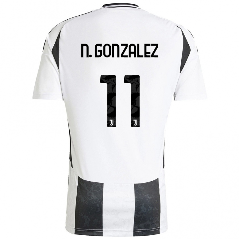 Kandiny Uomo Maglia Nico González #11 Bianco Nero Kit Gara Home 2024/25 Maglietta