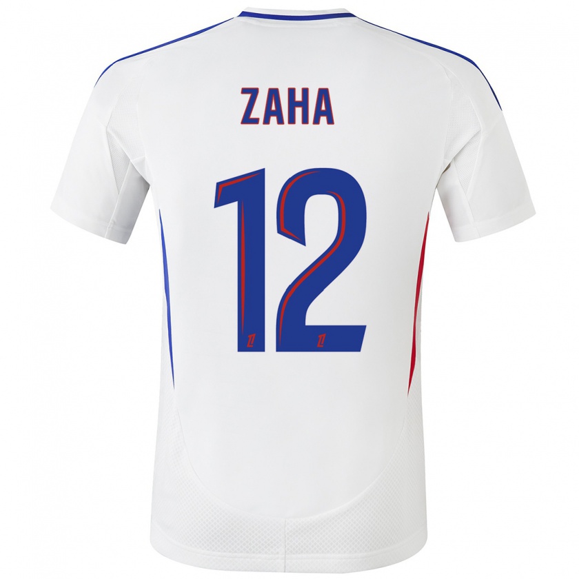 Kandiny Uomo Maglia Wilfried Zaha #12 Bianco Blu Kit Gara Home 2024/25 Maglietta