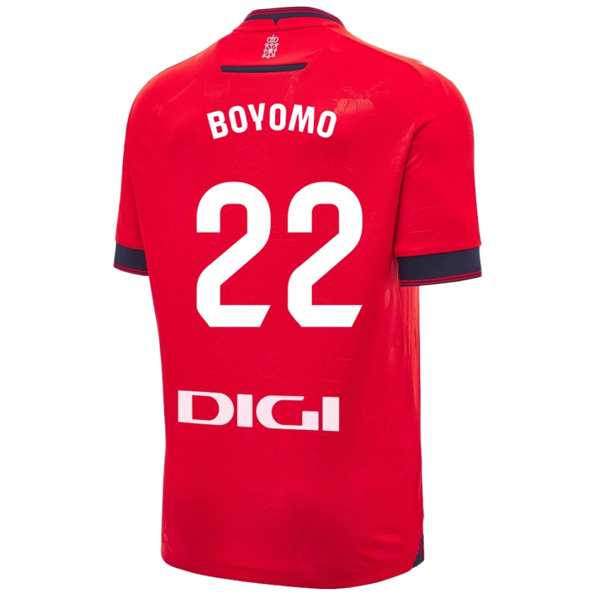 Kandiny Uomo Maglia Enzo Boyomo #22 Rosso Bianco Kit Gara Home 2024/25 Maglietta