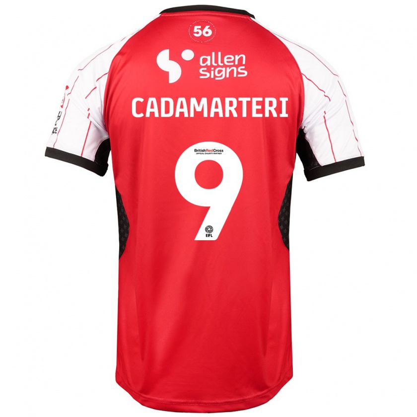 Kandiny Uomo Maglia Bailey Cadamarteri #9 Bianco Kit Gara Home 2024/25 Maglietta