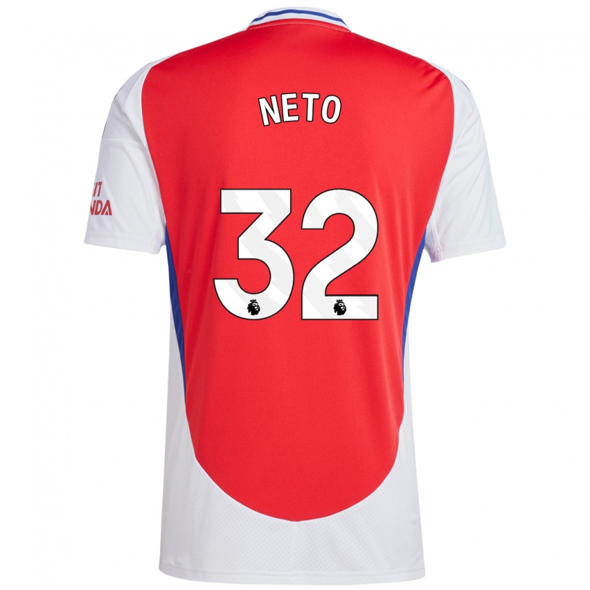 Kandiny Uomo Maglia Neto #32 Rosso Bianco Kit Gara Home 2024/25 Maglietta