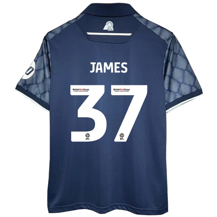 Kandiny Uomo Maglia Matty James #37 Nero Kit Gara Away 2024/25 Maglietta