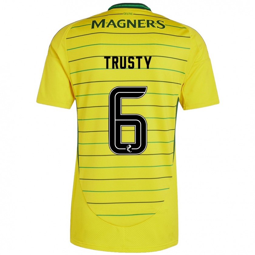 Kandiny Uomo Maglia Auston Trusty #6 Giallo Kit Gara Away 2024/25 Maglietta