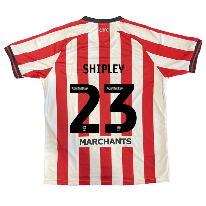 Kandiny Uomo Maglia Lewis Shipley #23 Rosso Bianco Kit Gara Home 2024/25 Maglietta