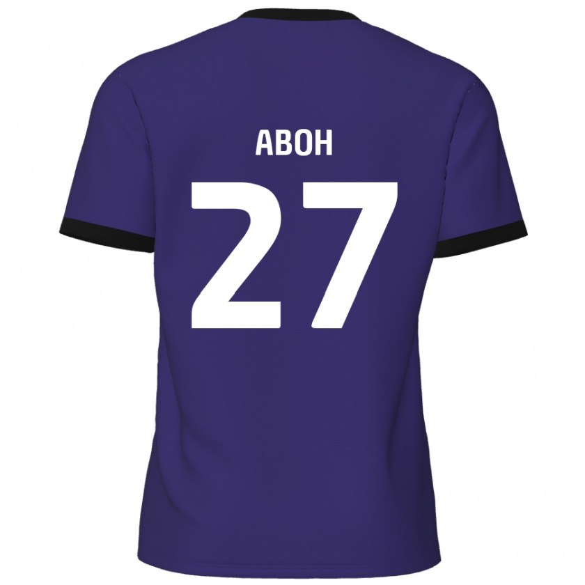 Kandiny Uomo Maglia Ken Aboh #27 Viola Kit Gara Away 2024/25 Maglietta