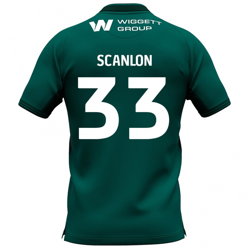 Kandiny Donna Maglia Calum Scanlon #33 Verde Kit Gara Away 2024/25 Maglietta