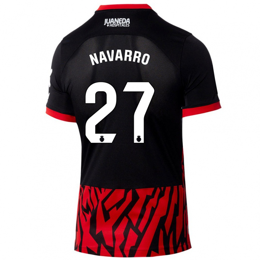 Kandiny Donna Maglia Robert Navarro #27 Nero Rosso Kit Gara Home 2024/25 Maglietta