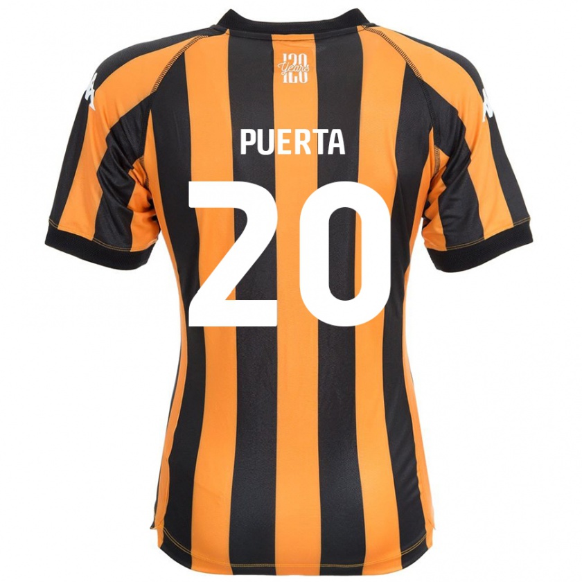 Kandiny Donna Maglia Gustavo Puerta #20 Nero Ambra Kit Gara Home 2024/25 Maglietta