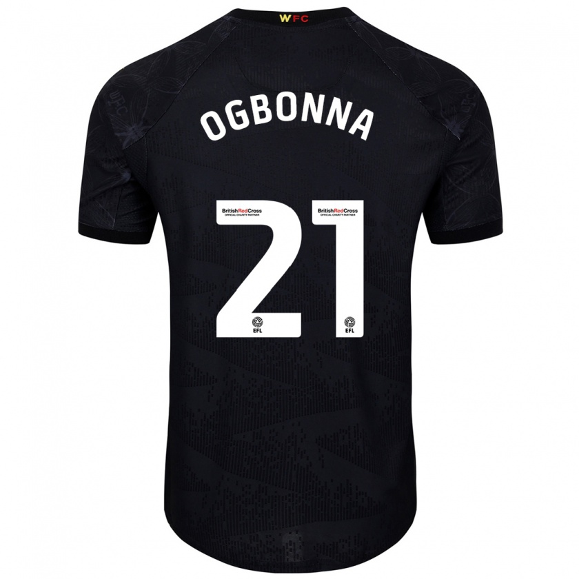 Kandiny Donna Maglia Angelo Ogbonna #21 Nero Bianco Kit Gara Away 2024/25 Maglietta