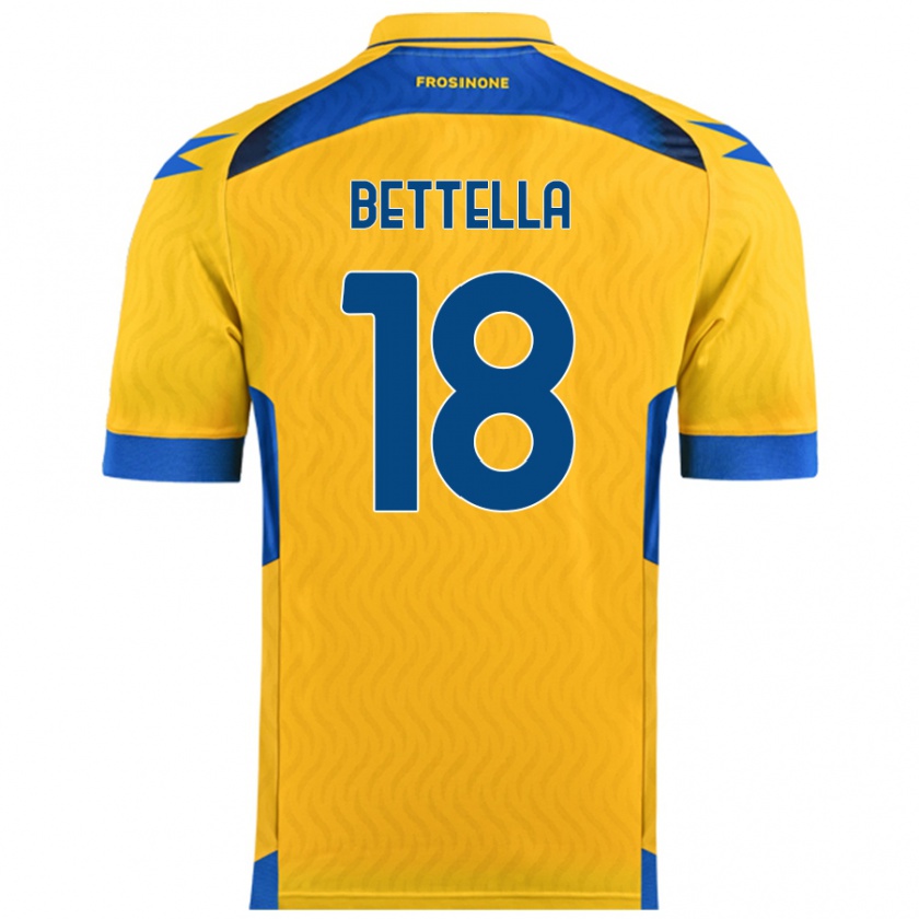 Kandiny Donna Maglia Davide Bettella #18 Giallo Kit Gara Home 2024/25 Maglietta