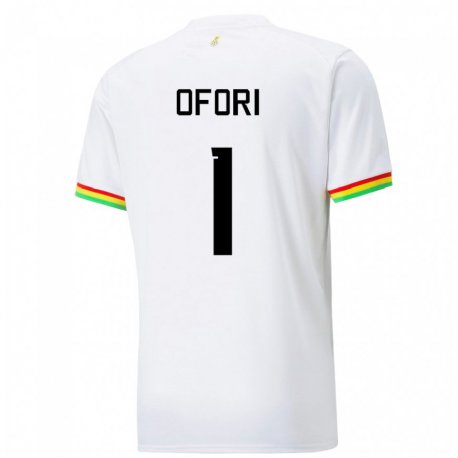 Kandiny Niño Camiseta Ghana Richard Ofori #1 Blanco 1ª Equipación 22-24 La Camisa