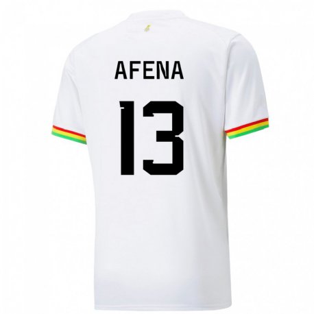 Kandiny Kinderen Ghanees Felix Afena-gyan #13 Wit Thuisshirt Thuistenue 22-24 T-shirt België