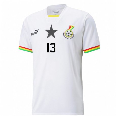 Kandiny Kinderen Ghanees Felix Afena-gyan #13 Wit Thuisshirt Thuistenue 22-24 T-shirt België