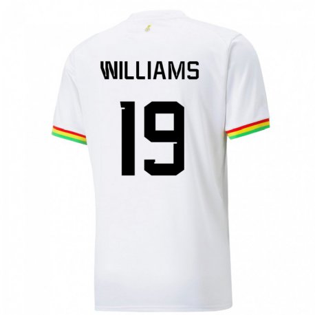 Kandiny Kinderen Ghanees Inaki Williams #19 Wit Thuisshirt Thuistenue 22-24 T-shirt