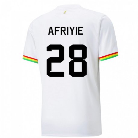 Kandiny Kinderen Ghanees Daniel Afriyie #28 Wit Thuisshirt Thuistenue 22-24 T-shirt