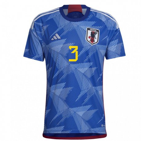 Kandiny Niño Camiseta Japón Shogo Taniguchi #3 Azul Real 1ª Equipación 22-24 La Camisa