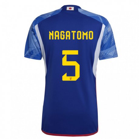 Kandiny Kinderen Japans Yuto Nagatomo #5 Koningsblauw Thuisshirt Thuistenue 22-24 T-shirt