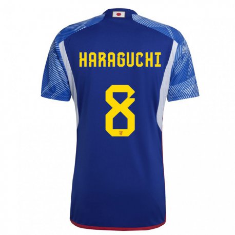 Kandiny Kinderen Japans Genki Haraguchi #8 Koningsblauw Thuisshirt Thuistenue 22-24 T-shirt