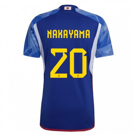 Kandiny Kinderen Japans Yuta Nakayama #20 Koningsblauw Thuisshirt Thuistenue 22-24 T-shirt