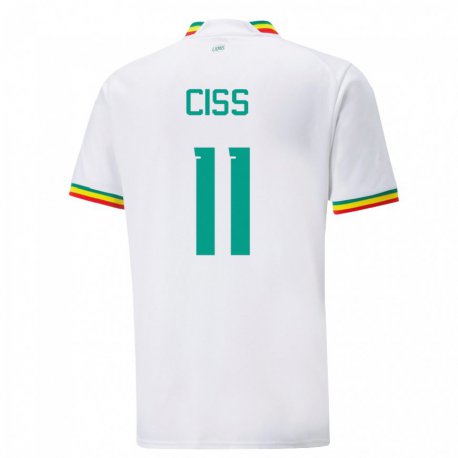 Kandiny Bambino Maglia Senegal Pathe Ciss #11 Bianco Kit Gara Home 22-24 Maglietta