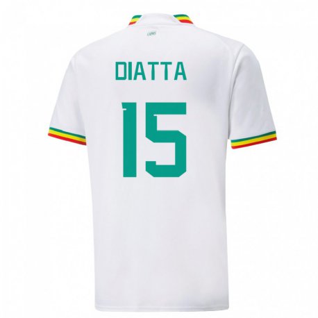 Kandiny Bambino Maglia Senegal Krepin Diatta #15 Bianco Kit Gara Home 22-24 Maglietta