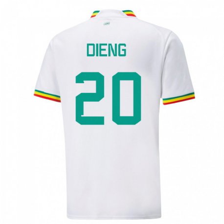 Kandiny Bambino Maglia Senegal Bamba Dieng #20 Bianco Kit Gara Home 22-24 Maglietta