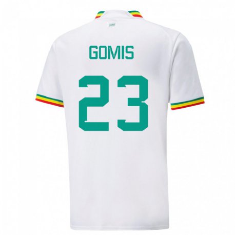 Kandiny Bambino Maglia Senegal Alfred Gomis #23 Bianco Kit Gara Home 22-24 Maglietta