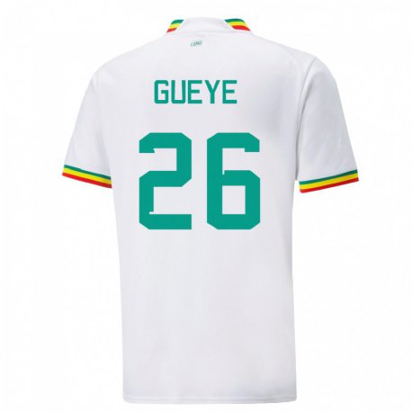 Kandiny Kinderen Senegalees Pape Gueye #26 Wit Thuisshirt Thuistenue 22-24 T-shirt België