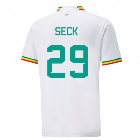 Kandiny Bambino Maglia Senegal Demba Seck #29 Bianco Kit Gara Home 22-24 Maglietta