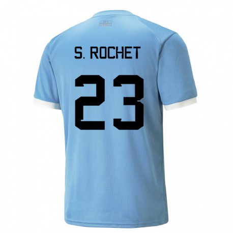 Kandiny Kinder Uruguayische Sergio Rochet #23 Blau Heimtrikot Trikot 22-24 T-shirt Österreich