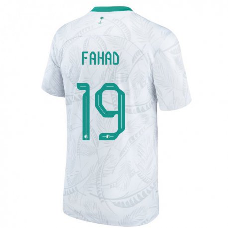 Kandiny Kinderen Saoedi-arabisch Fahad Al Muwallad #19 Wit Thuisshirt Thuistenue 22-24 T-shirt België