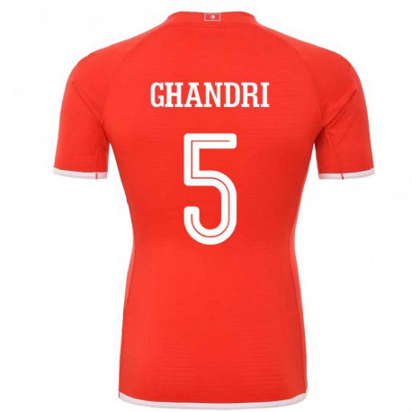 Kandiny Kinderen Tunesisch Nader Ghandri #5 Rood Thuisshirt Thuistenue 22-24 T-shirt België