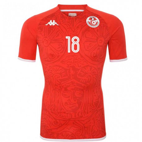 Kandiny Kinderen Tunesisch Ghaliene Chaaleli #18 Rood Thuisshirt Thuistenue 22-24 T-shirt België