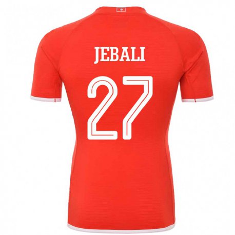 Kandiny Niño Camiseta Túnez Issam Jebali #27 Rojo 1ª Equipación 22-24 La Camisa México