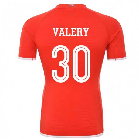 Kandiny Kinderen Tunesisch Yann Valery #30 Rood Thuisshirt Thuistenue 22-24 T-shirt