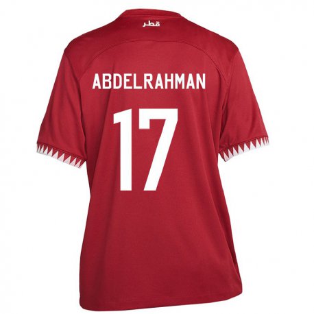 Kandiny Kinderen Qatarees Abdelrahman Fahmi Moustafa #17 Kastanjebruin Thuisshirt Thuistenue 22-24 T-shirt België