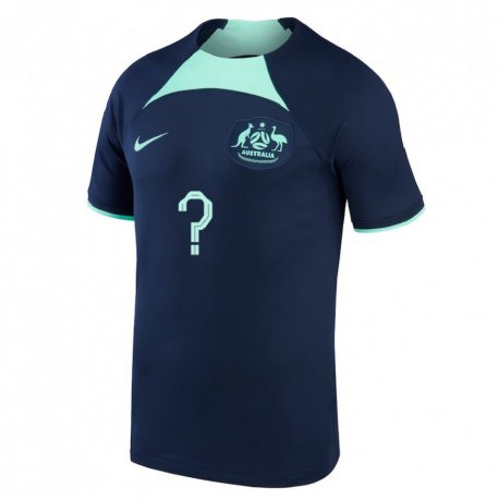 Kandiny Bambino Maglia Australia Il Tuo Nome #0 Blu Scuro Kit Gara Away 22-24 Maglietta