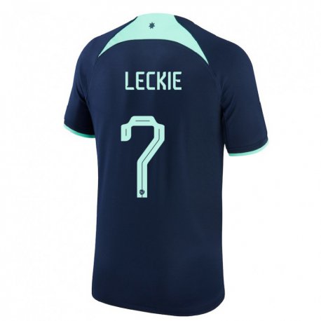 Kandiny Bambino Maglia Australia Mathew Leckie #7 Blu Scuro Kit Gara Away 22-24 Maglietta