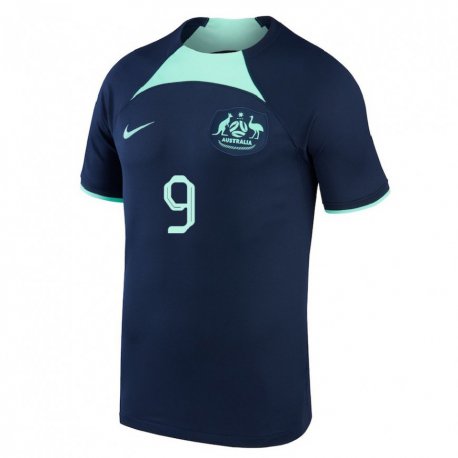 Kandiny Bambino Maglia Australia Adam Taggart #9 Blu Scuro Kit Gara Away 22-24 Maglietta