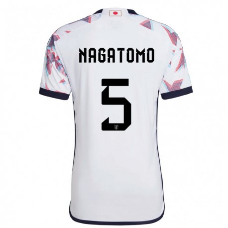 Kandiny Niño Camiseta Japón Yuto Nagatomo #5 Blanco 2ª Equipación 22-24 La Camisa